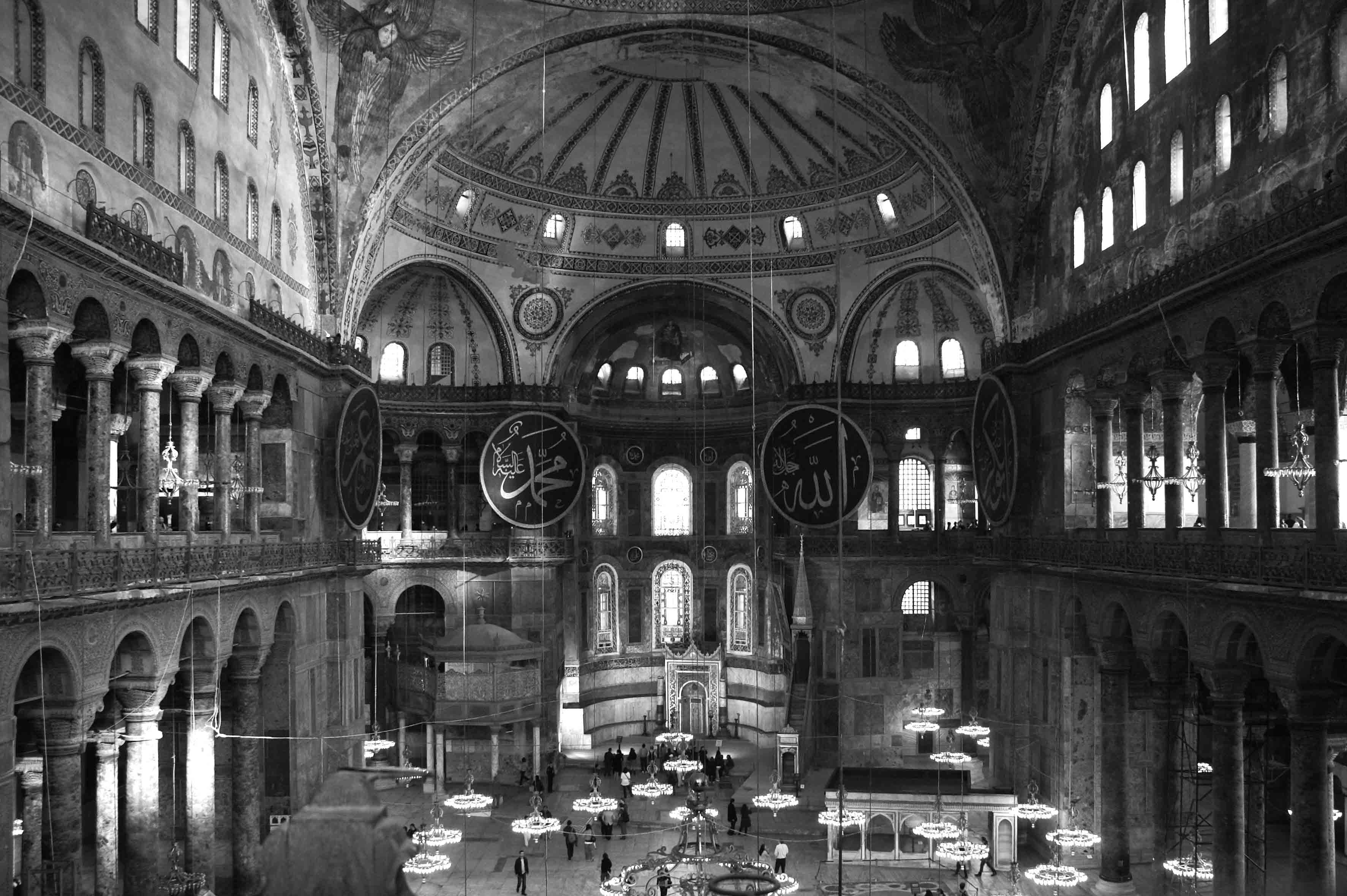 Interior of the Hagia Sophia in Istanbul