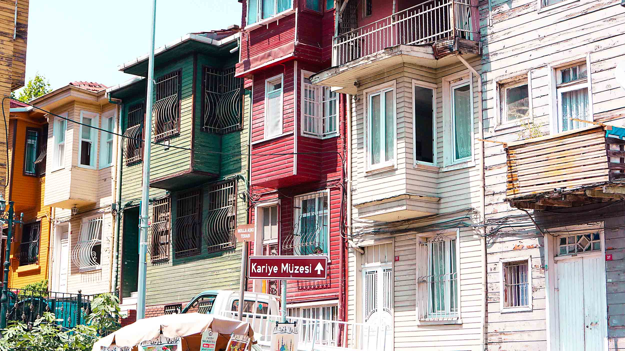 Houses near the Chora Church in Istanbul