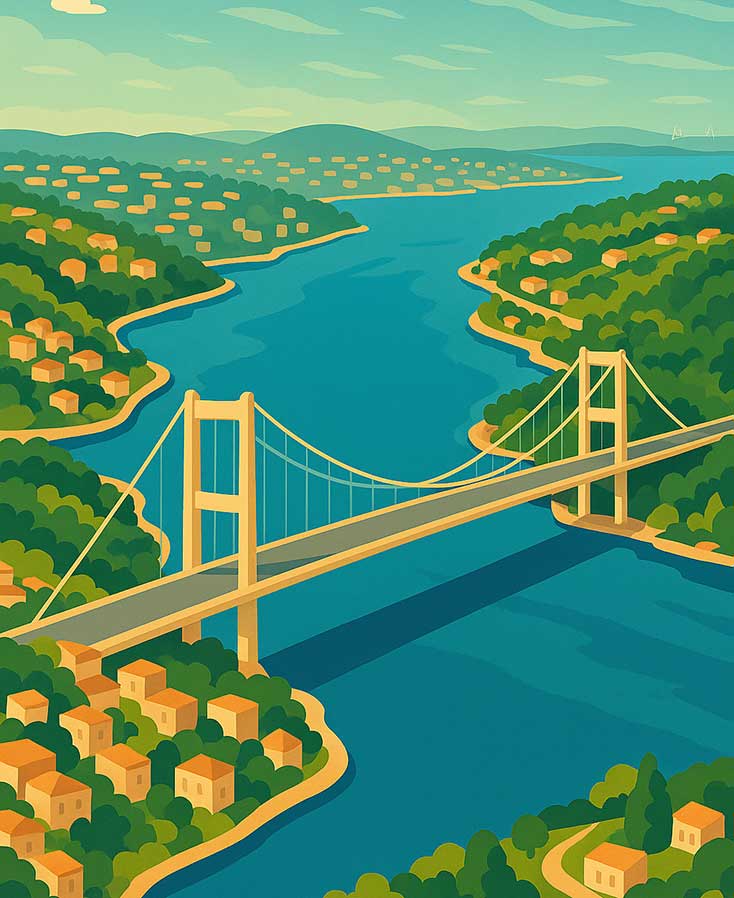 Image depicting the Bosphorus in Istanbul
