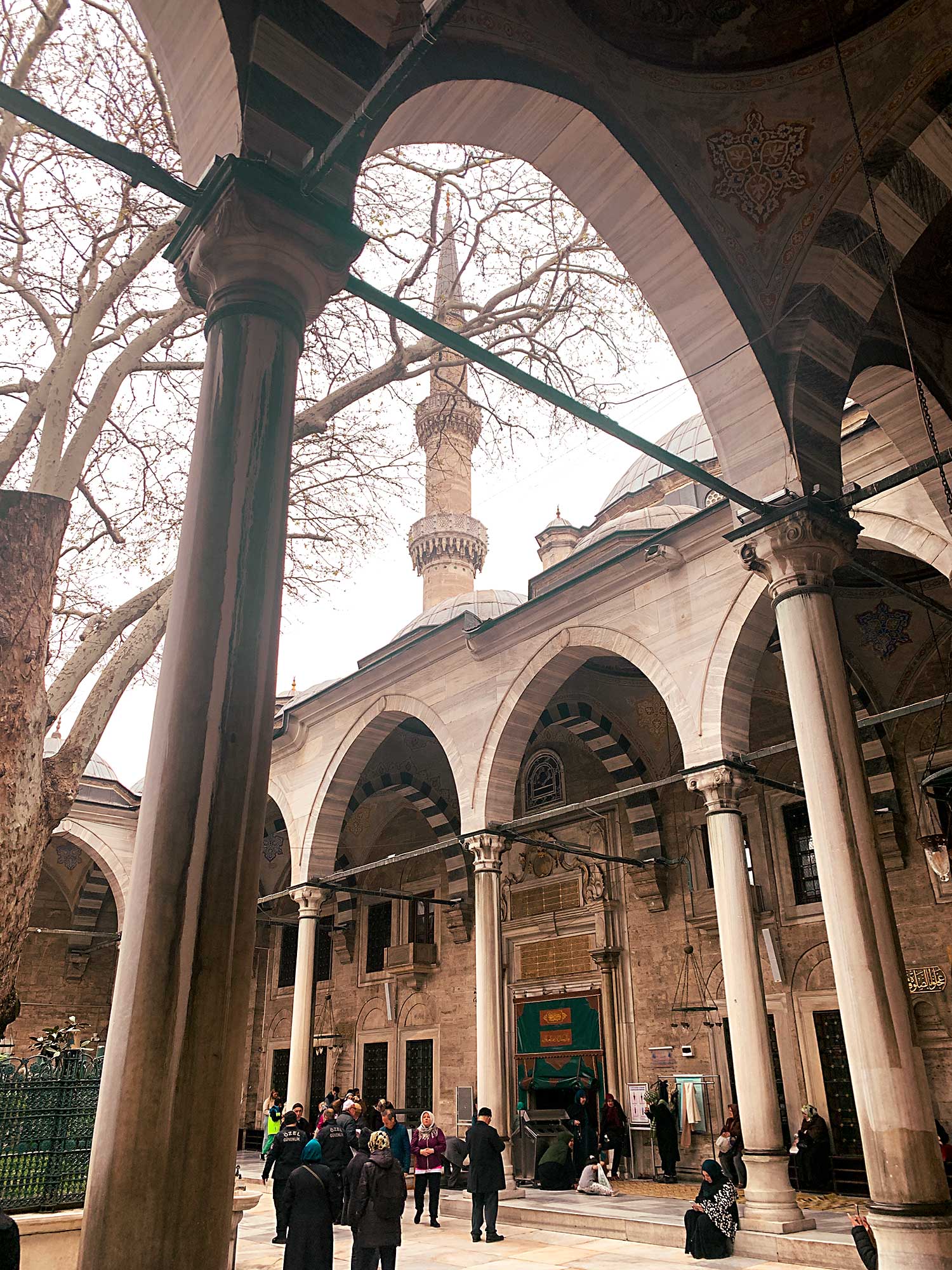 Courtyard of the Eyüp Sultan Mosque in Istanbul