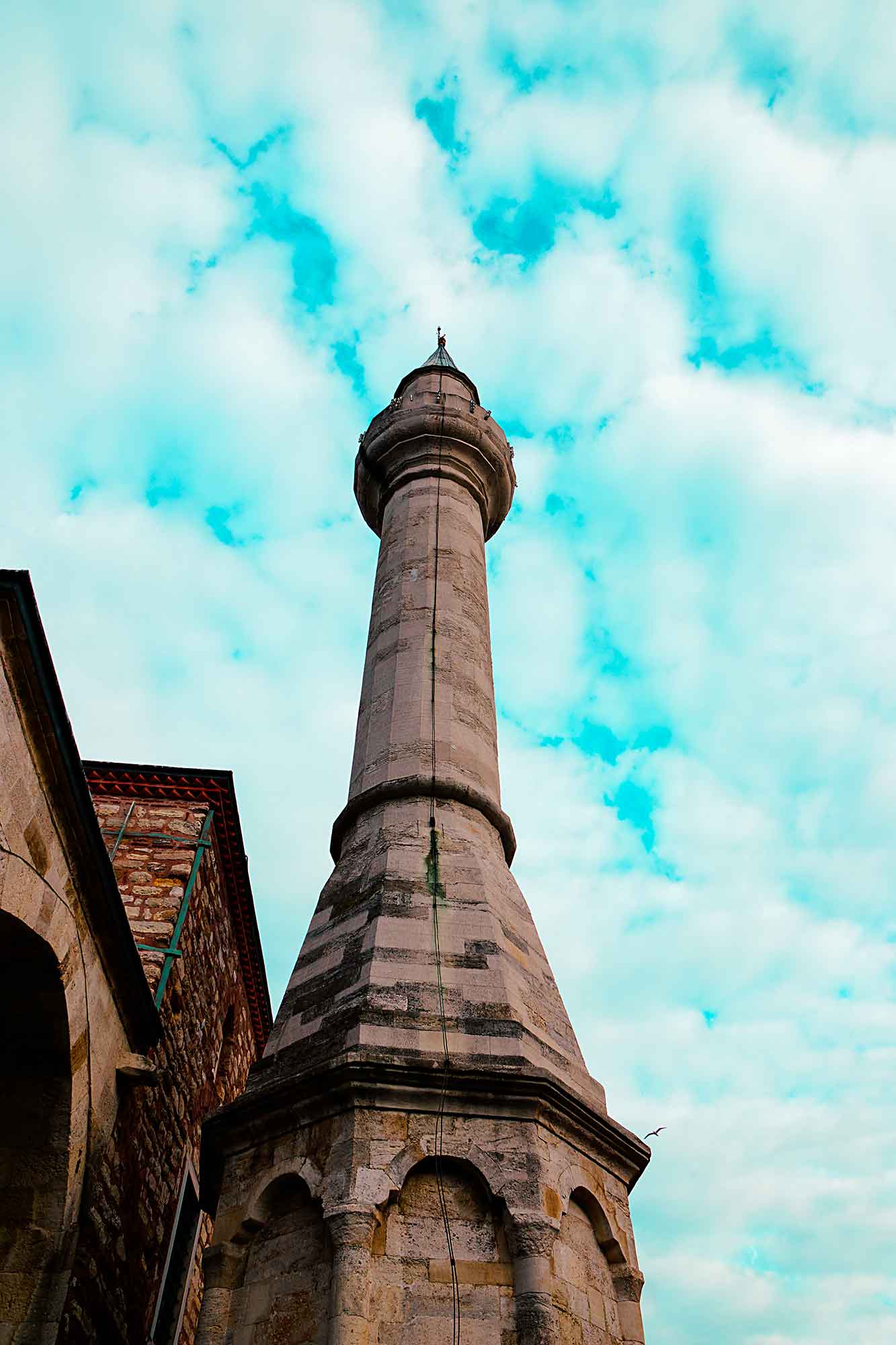 Minaret of the Little Hagia Sophia in Istanbul